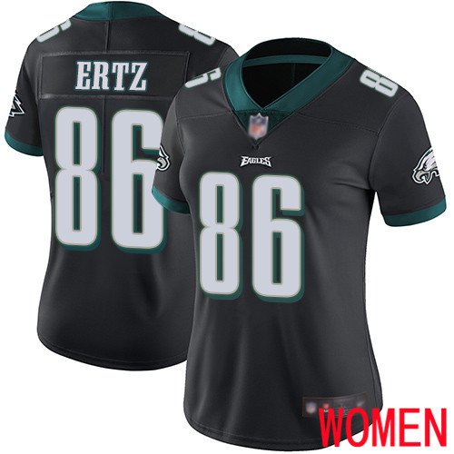 Women Philadelphia Eagles 86 Zach Ertz Black Alternate Vapor Untouchable NFL Jersey Limited Player Football